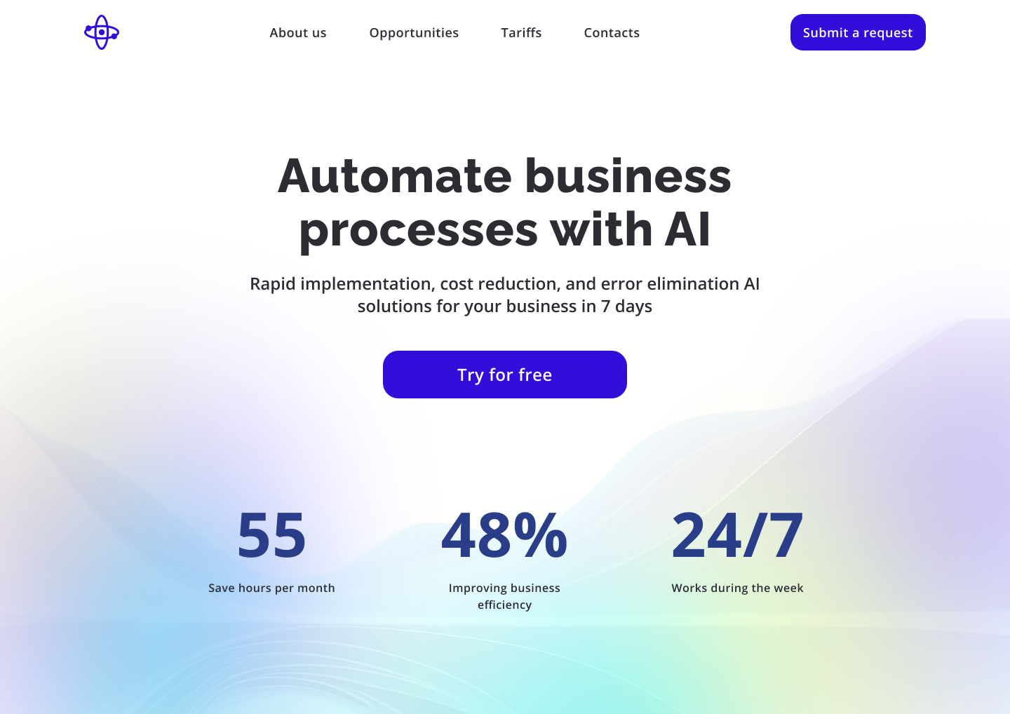 AI Automation Landing Hero 2025 trends ai design b2b design business automation conversion focused cta design futuristic gradient gradient design hero section landing page minimalist ui modern design product page purple teal gradient saas landing soft ui stats ui trust building value proposition web ui