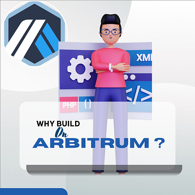 Why Choose Arbitrum? 3d blockchain branding graphic design web3