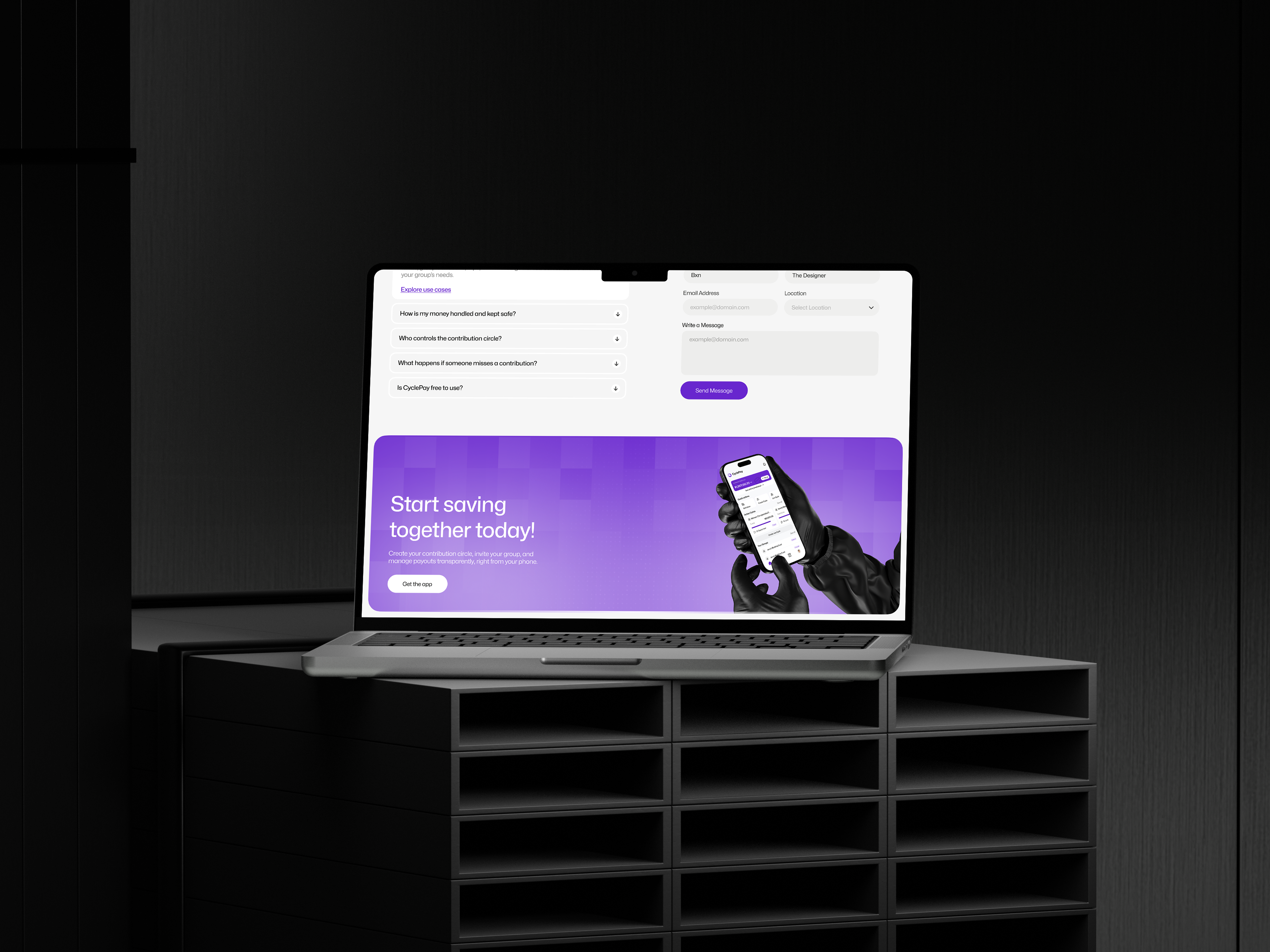 CyclePay Web Design figma landing page mobile app uiux web design
