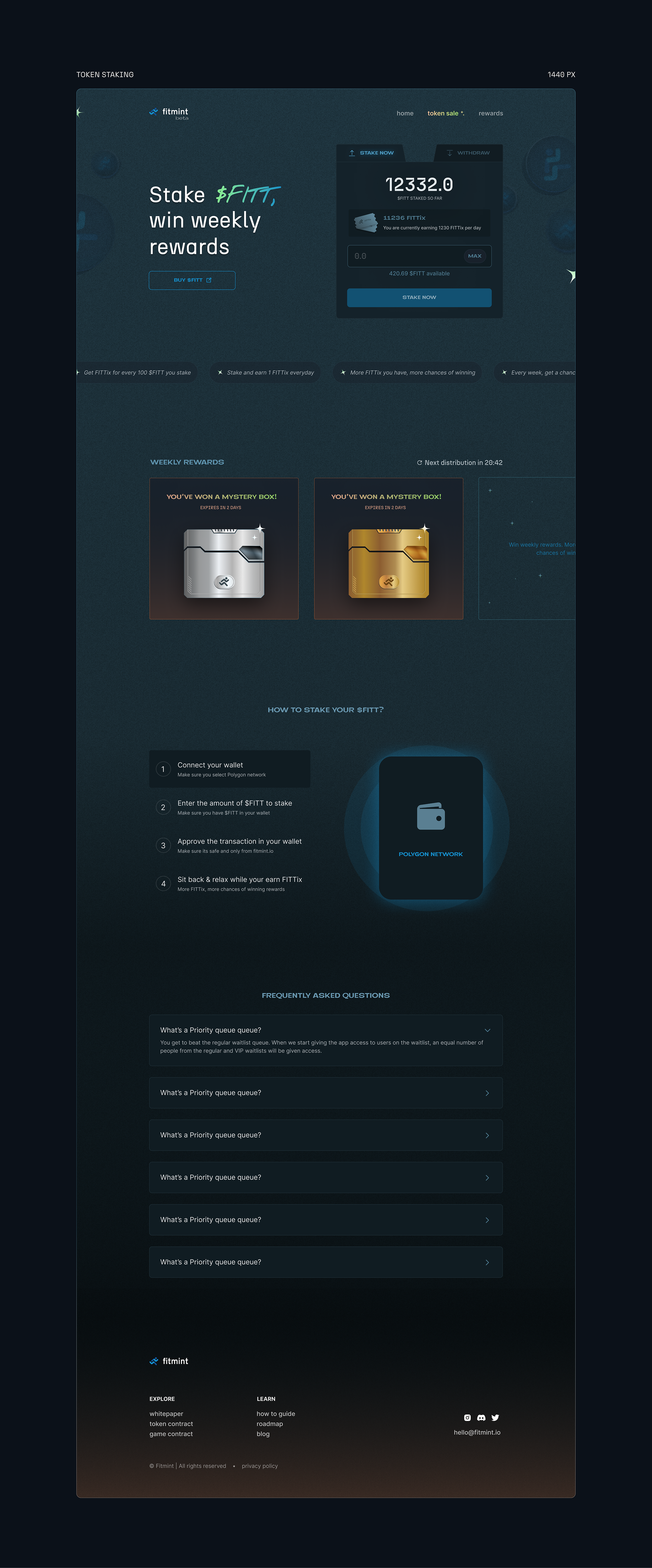 Web3/crypto staking Website UX/UI branding crypto marketing typography ux web design web3 website