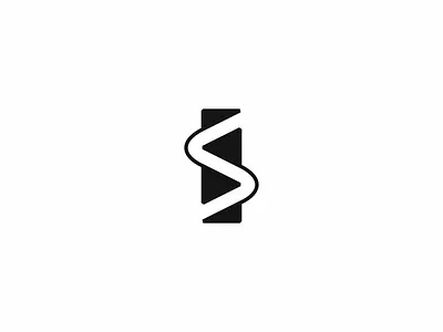 S logo design in negative space black white brand branding design lettermark logo minimal minimalist monogram negative space s s lettermark s logo design s monogram simple symbol