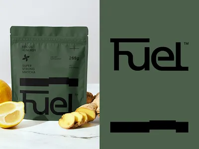 Fuel Matcha army beverage branding dietary drink energy focus fuel green logo matcha military nature packaging pouch strong supplement tea typography wordmark