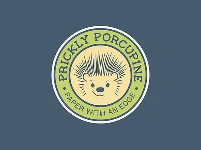 Prickly Porcupine | Logo & Brand Design animal badge logo branding cheeky coaster color palette cute logo gift shop grin hand drawn hedgehog illustration mockups new hampshire paper porcupine prickly stationery sticker typography