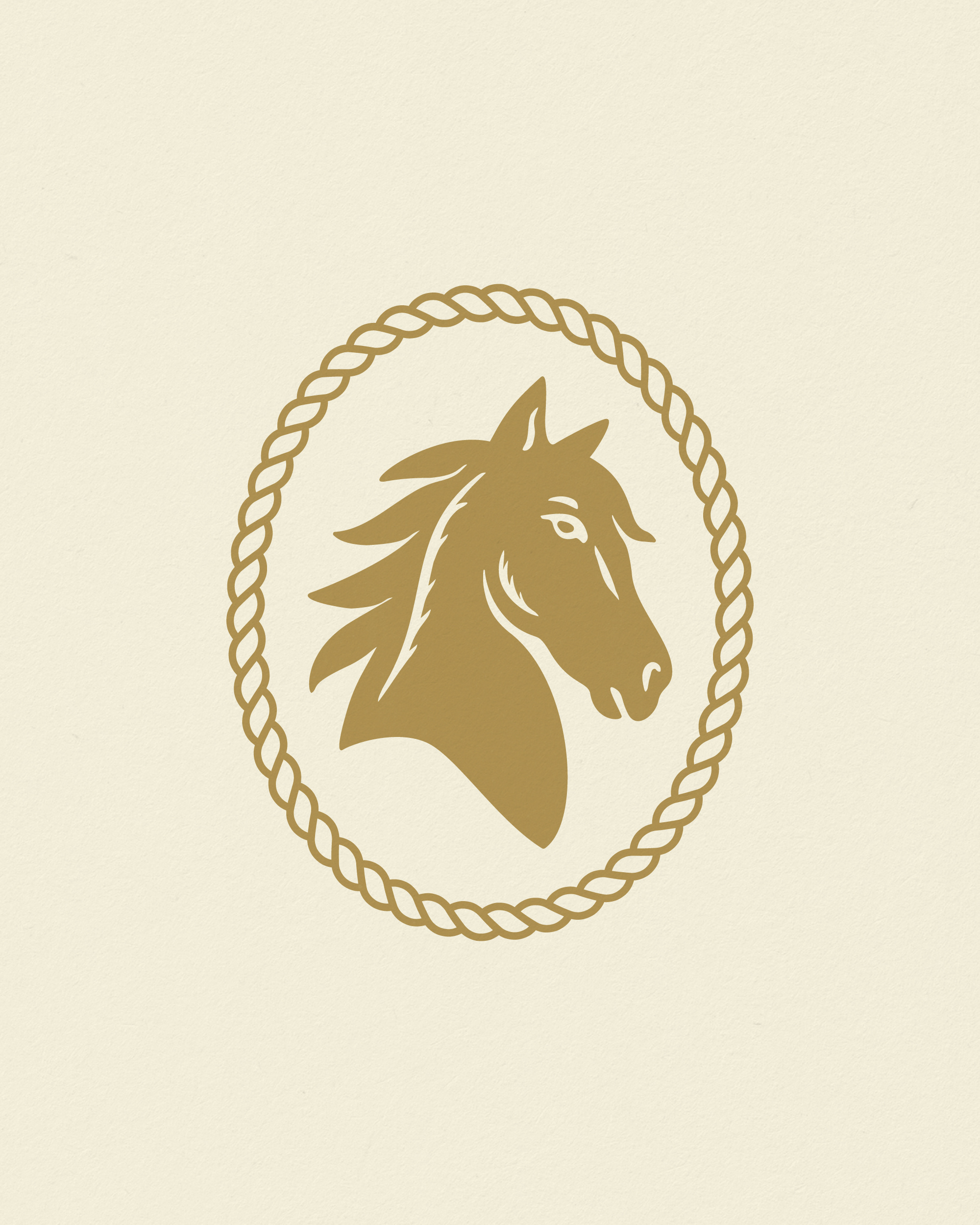 Horse Head Logomark, 2025 animal badge brand identity branding horse illustration logo logomark rodeo rope western