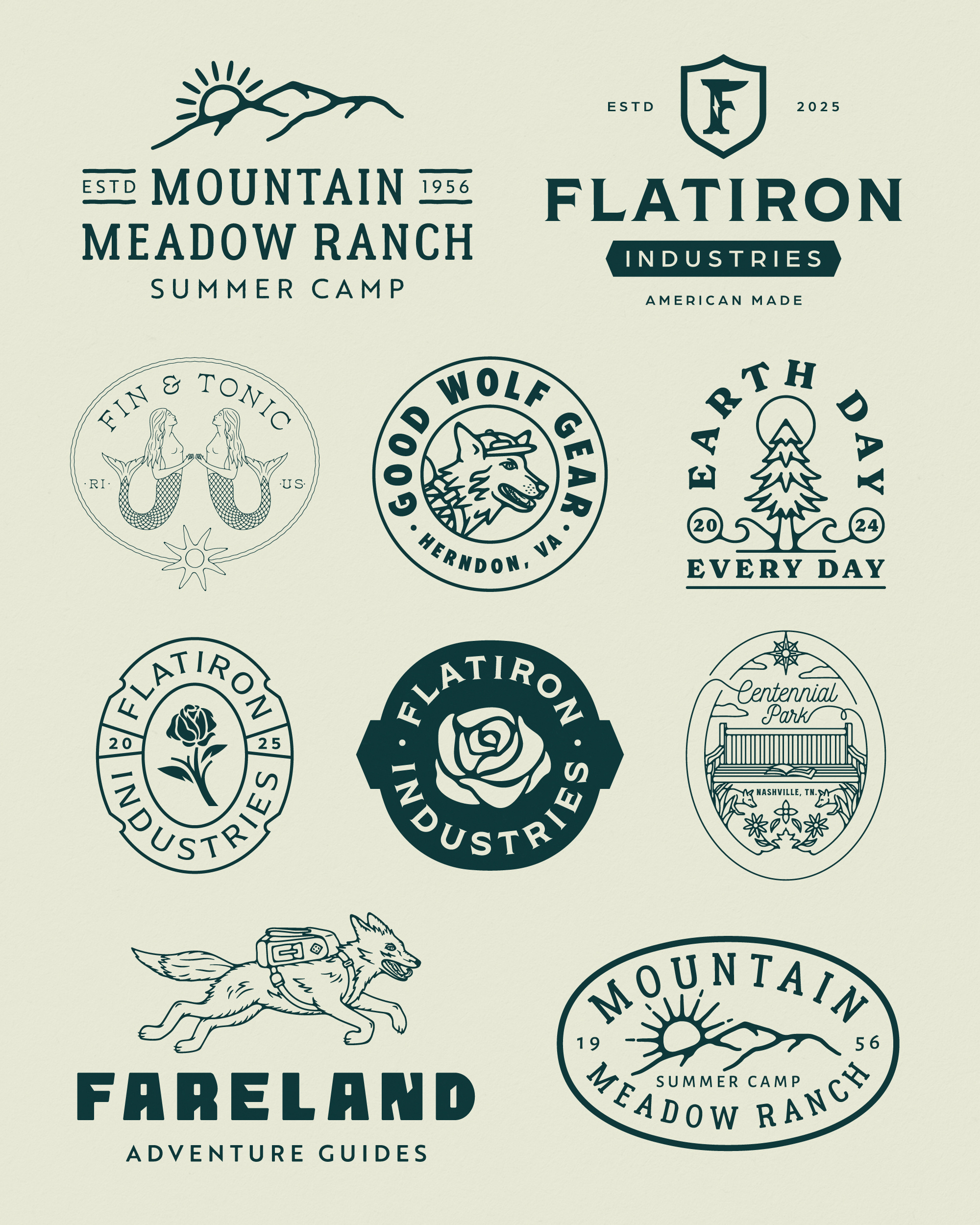 2024 Round-Up 2024 badge brand identity branding illustration logo logo design long island nature outdoors round up