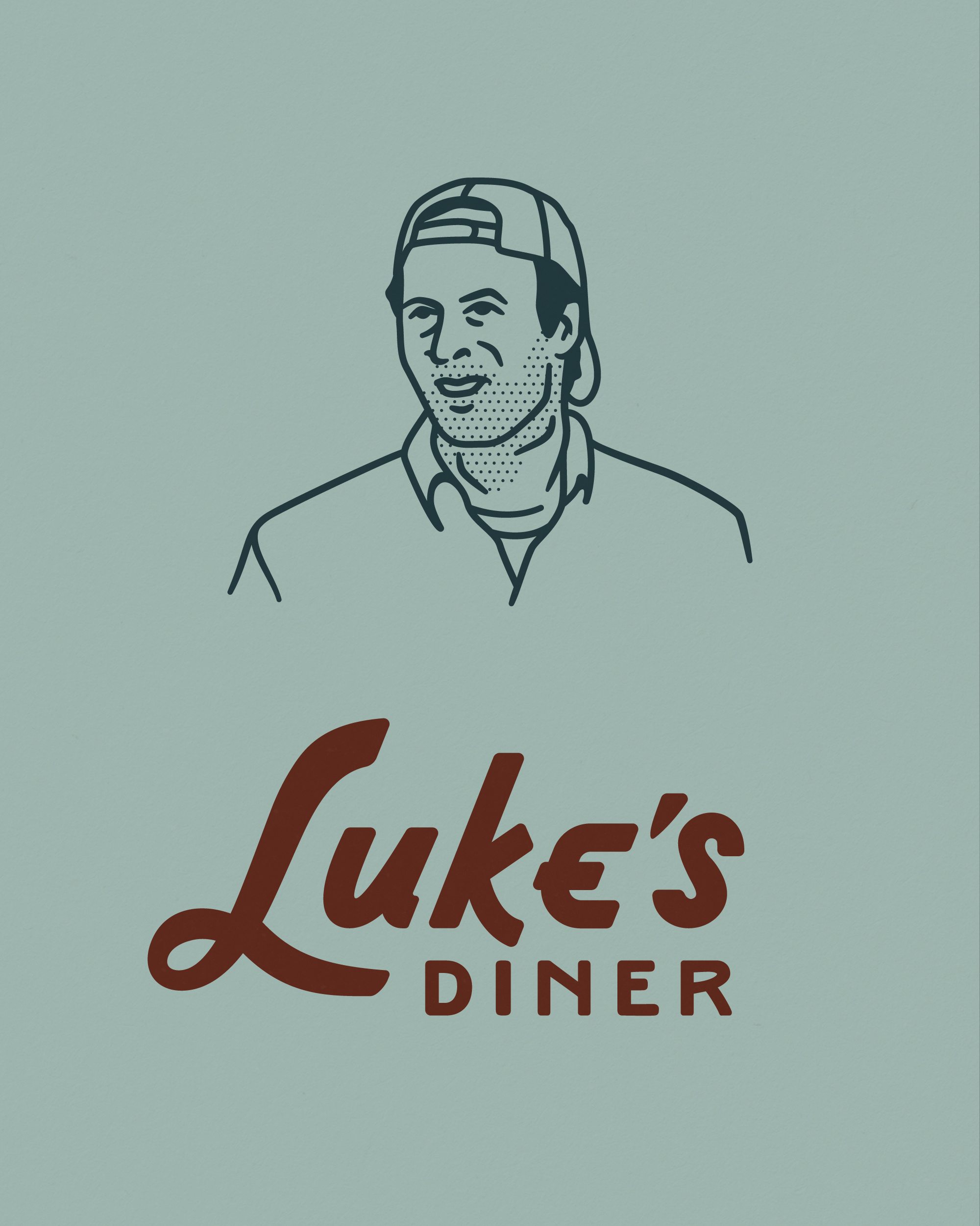 Gilmore Girls 25th Anniversary - Luke's Diner Branding Concept brand identity branding cafe diner gilmore gilmore girls illustration lorelai gilmore luke danes lukes lukes diner merch netflix pattern restaurant visual identity