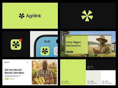 Agrilink - Brand Identity Design agriculture agritech app brand brand identity branding colors dashboard design icon logo logo design ui visual identity web design website