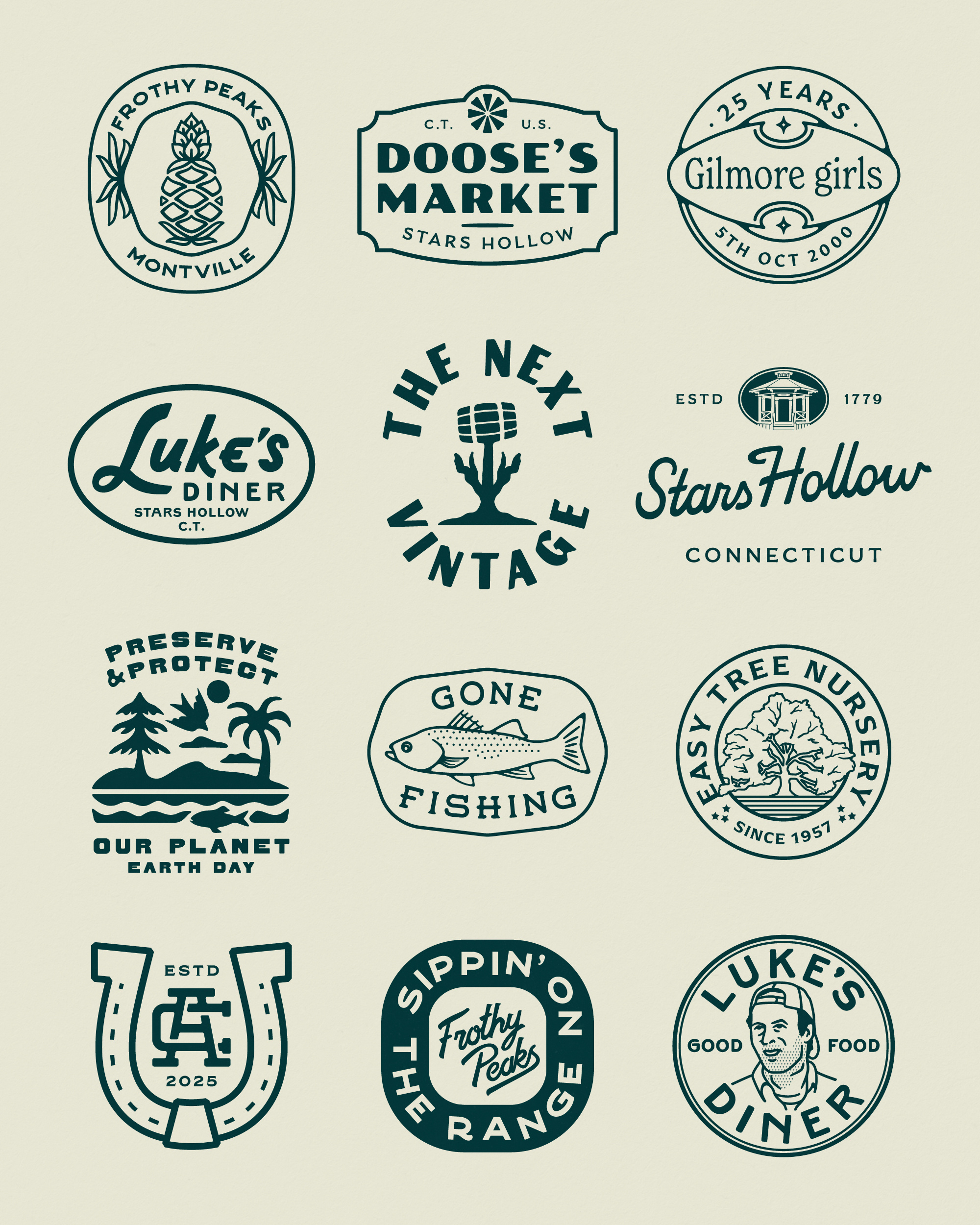 2025 Round-Up 2025 badge brand identity branding gilmore girls illustration logo nature outdoors outside round up visual identity