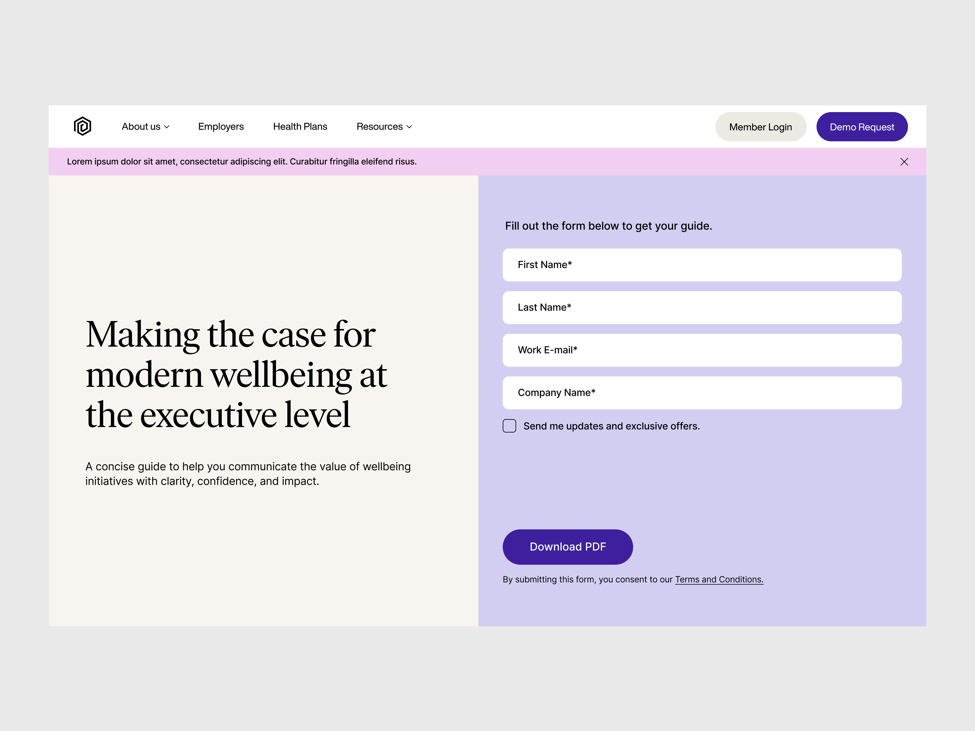 Lead capture - Website b2b b2b website clean conversion design form design health health tech lead capture minimal minimalist modern ui ux website