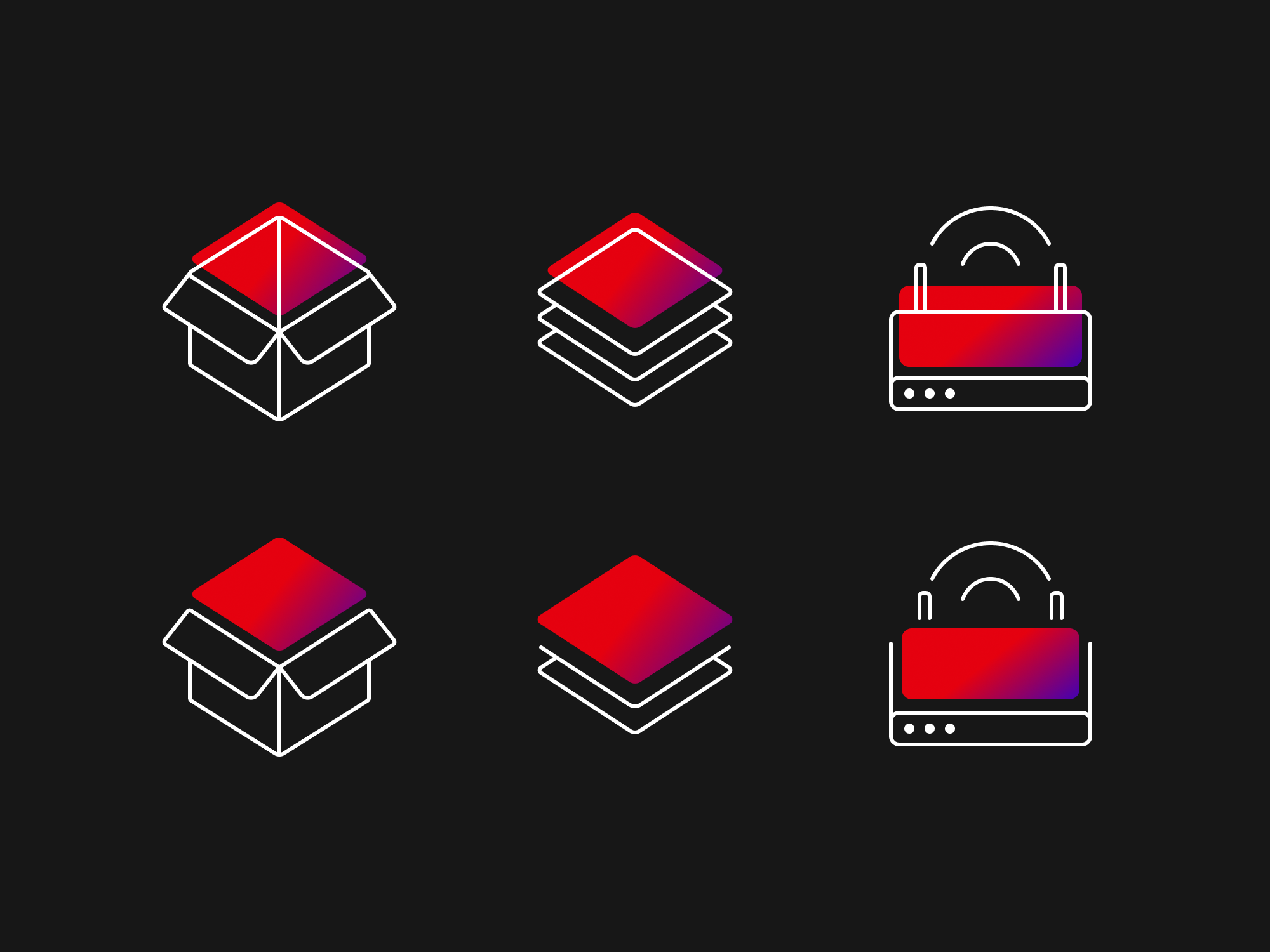 Superloop - Illustration Exploration brand branding bundle geometric icon illustration internet modem server spot stack superloop vector