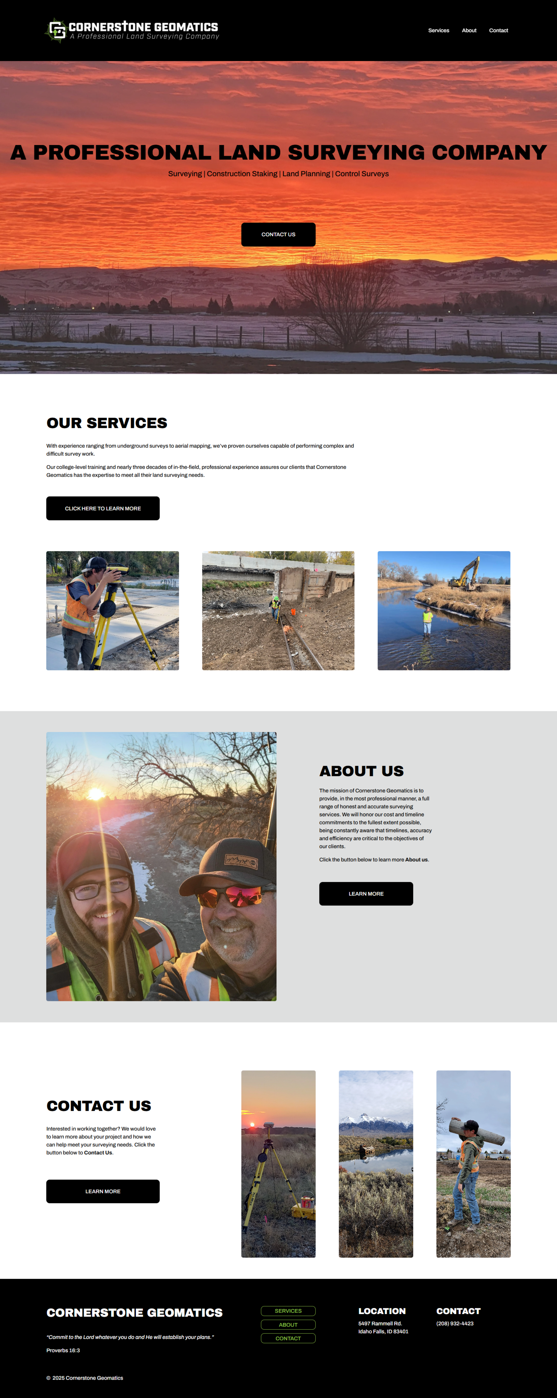 Cornerstone Geomatics Website