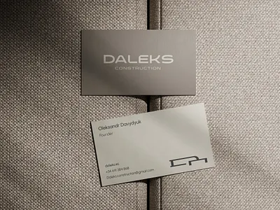Business Cards for Daleks Construction architecture art direction branding business cards construction design graphic design logo