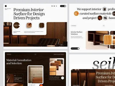 Seiko - Premium Furniture Material Interior branding craft ecommerce elementor framer furniture home interior landing material online page product shop store ui webflow website wood wordpress