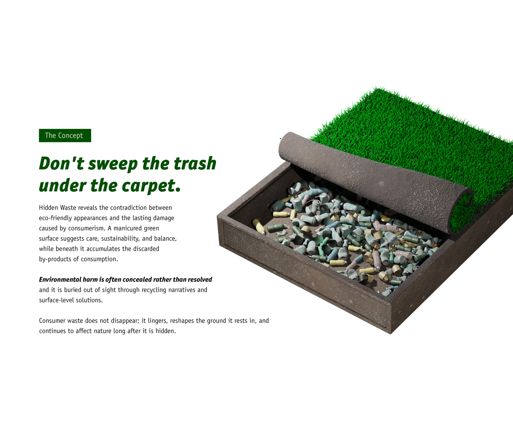 Waste [b3d animation] 3d 3danimation b3d blender3d eco eco friendly ecology environment grass nature waste