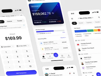 Budget Tracker Mobile App bank card budget tracker budgeting app cansaas design expense tracker finance finance mobile app financial tracking fintech fintech mobile mobile app mobile ui mobileappdesign money management app saas saas finance transaction ui ux