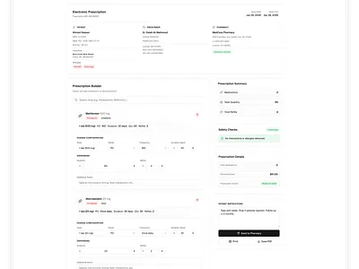 E-Prescription App clinic dashboard dashboard ui design e prescription app pharmacy ui ui design web design web development