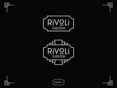 Rivoli Theater Logo art deco film logo theater