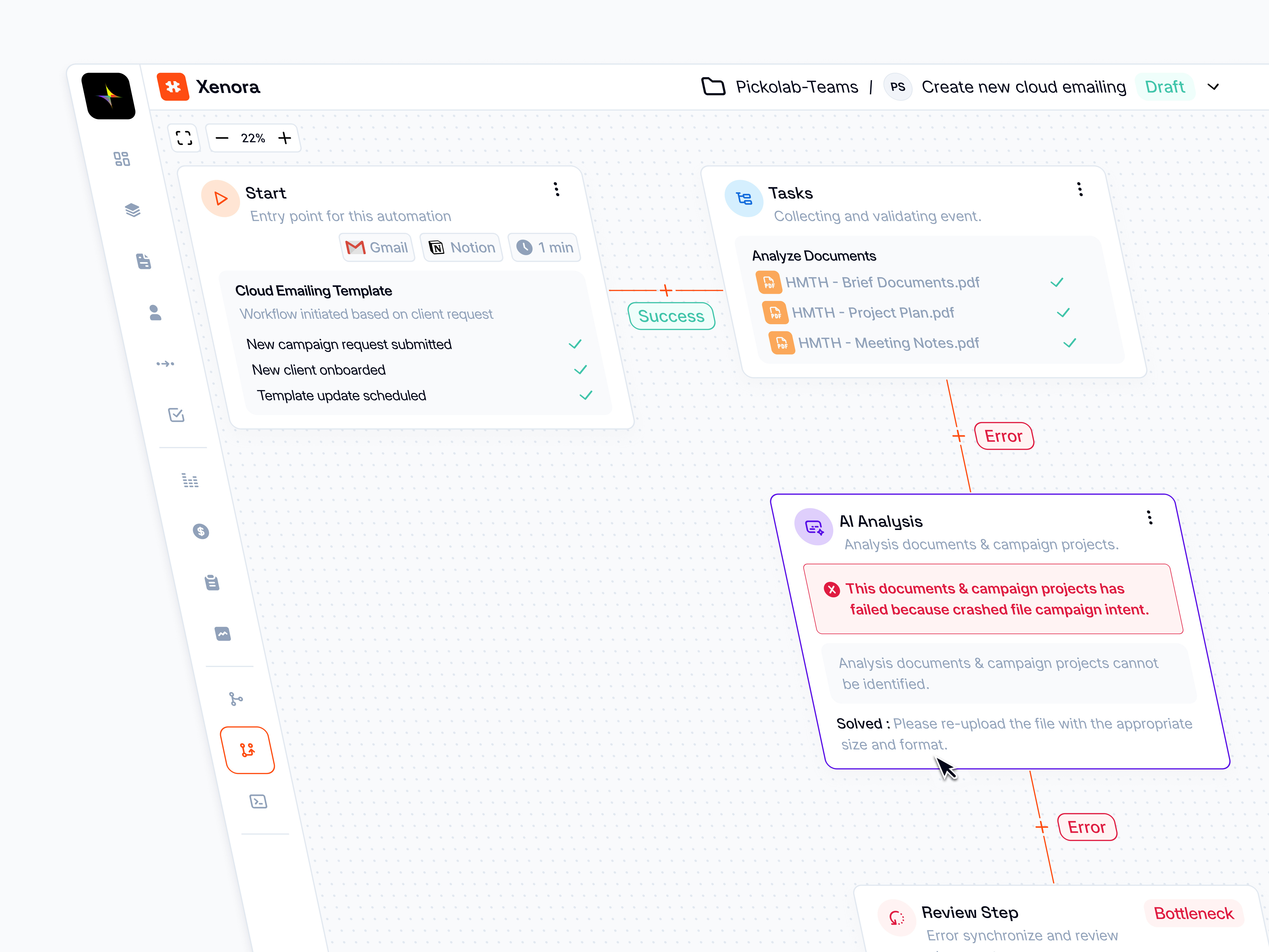 AI Automation Dashboard Error & Risk Alerts ai ai assistant ai automation ai automation dashboard ai workflow automation ai workflow automation dashboard alert automation builder dashboard design error minimal modern risk ui ui design ux design website workflow
