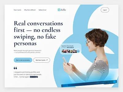 Dating App Hero UI abdul wahab branding dating dating website hero section interaction design landing page minimal modern onboarding product design social platform startup ui design user experience ux design web design