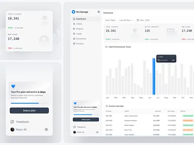 SaaS - Client Management Dashboard clean saas design clean style client client management dashboard dashboard management management platform saas clean design saas cloud style saas dashboard saas design saas management saas management dashboard saas platform