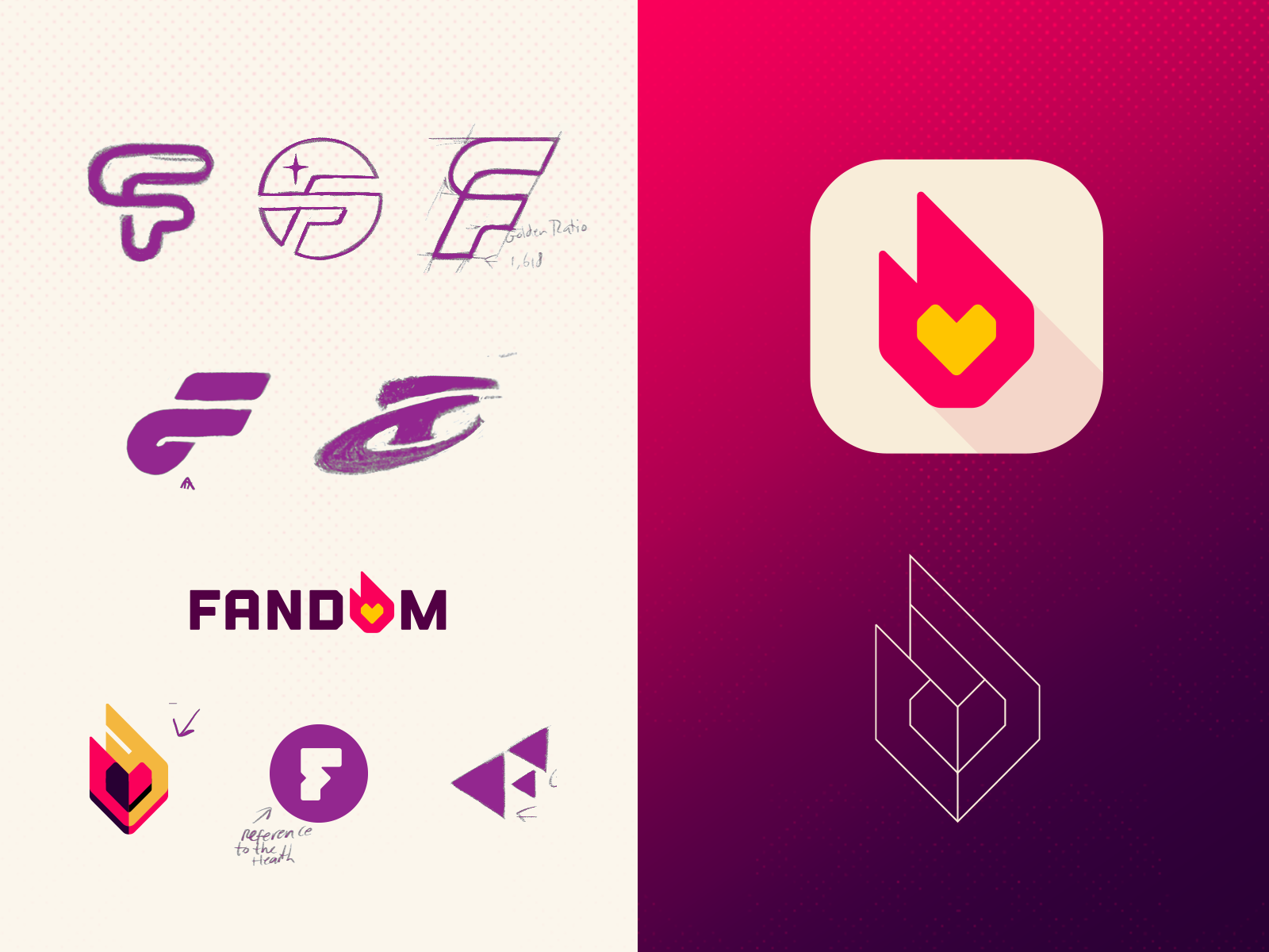 Example of Fandom Logo Mark Design Process