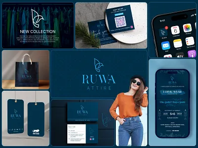 RUWA Attire - Complete Brand Identity System for Womenswear brand architecture brand strategy branding branding agency concept branding creative agency creative branding creative designer design agency design studio design system dhanush web graphic design identity exploration logo logo expert mark design retail branding