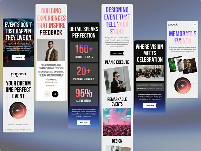 Marketing event agency - web design - Mobile version ads landing page framer framer landing page framer website growth agency growth website landing page landing page design marketing agency marketing website minimal ui design ui ux design web web design web ui design website mockup website ui ux design