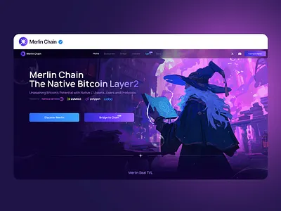 MERLIN CHAIN animation blockchain crypto decentralised design graphic design illustration nadcablabs ui userexperience userinterface ux web3