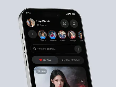 Social Dating Mobile App Design ai dating app chatting app dating app dating app ui datingappui ios app loveapp mobile app mobile app design profile social app design swipeapp ui design ux design