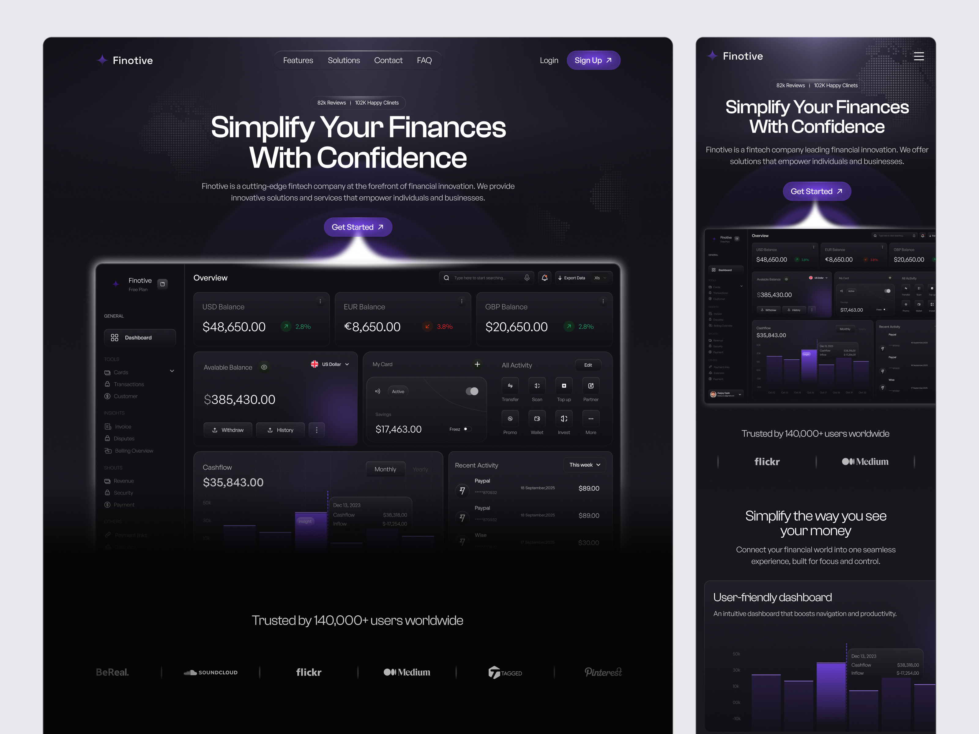 Example of Webflow Landing Page Development