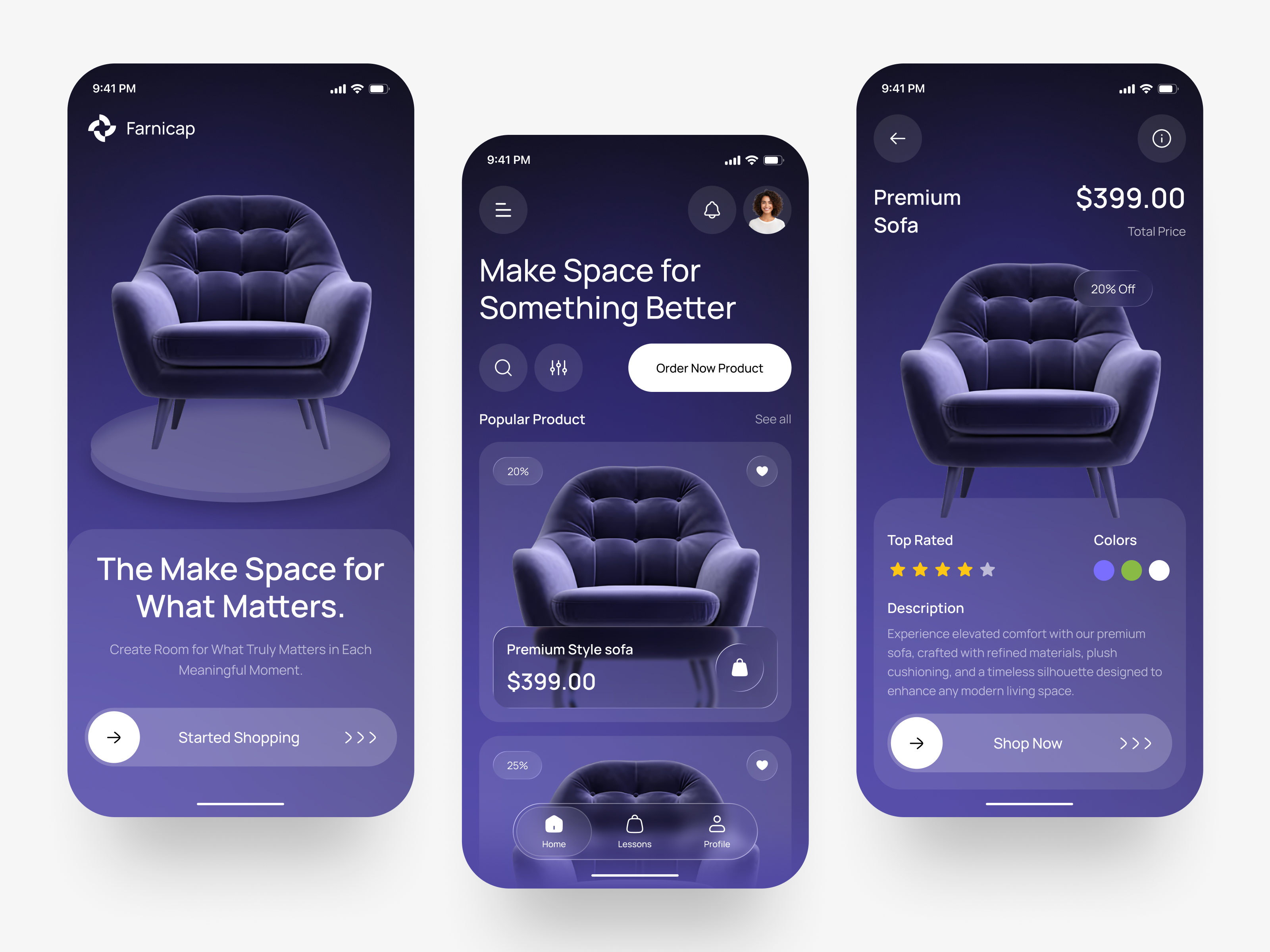 Furniture Shopping Mobile App app app design architecture chair decor design ecommerce furniture furniture app home decor interface interior design ios marketplace mobile mobile app mobile app design shop store ui ux