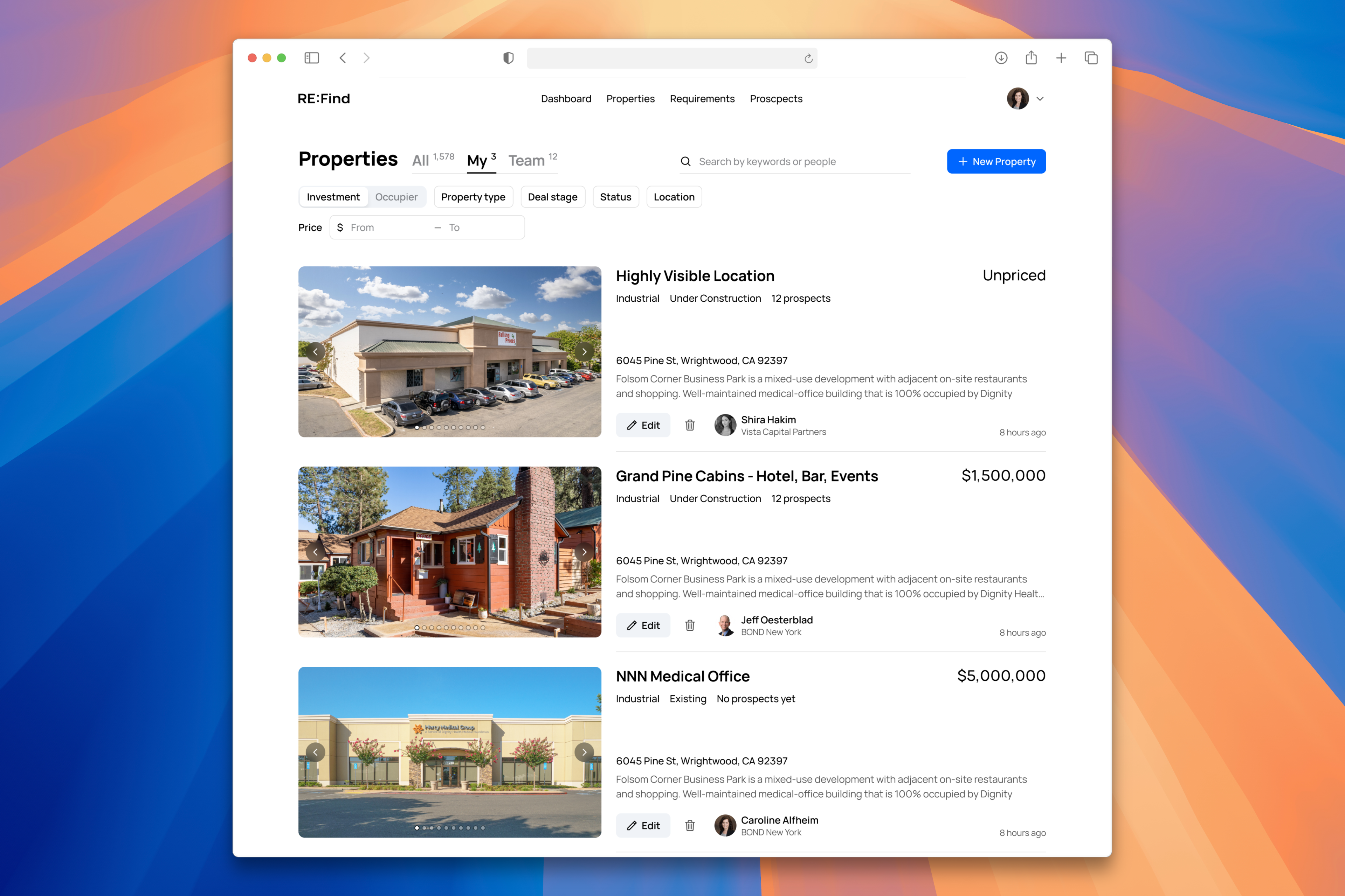 Commercial Real Estate Dashboard
