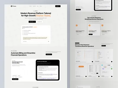 AI Billing & Revenue Landing Page ai aiplatform billing billingautomation finance financetech fintech landing page modernui revenue revenueautomation revenuemanagement saas smartbilling ui uiux ux webdesign website