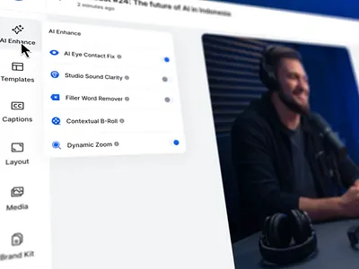 Clipgen - AI Video Clip Editor Dashboard ai assistant ai clip ai dashboard ai video clip ai video editor clipper dashboard interaction design motion motion design motion graphics saas ui ui interaction ui motion uigo ux video clipper video editor website