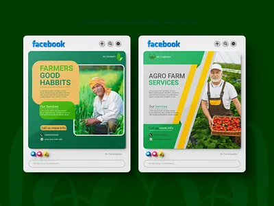 agriculture-themed social media post agriculture agritech branding concept art creative design design farminglife graphic design greenfuture vector