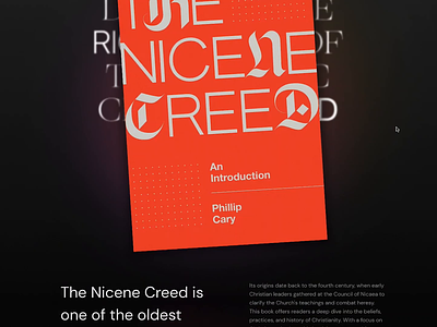 The Nicene Creed — Feature Page & Cover Design animation book church creed css figma front end history interactive landing page lexham nicene product design publisher ui ux design web webflow