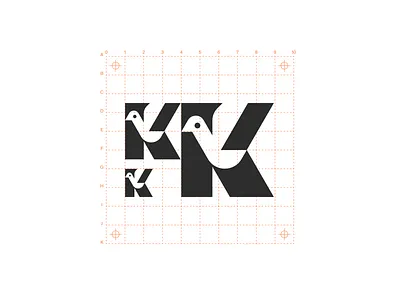Letter K Dove Exclusive Logo Design for Sale by Anhdodes anhdodes bird branding design dove graphic design icon idea letter k logo logo design logo designer logodesign minimalist logo monogram pigeon symbol typography