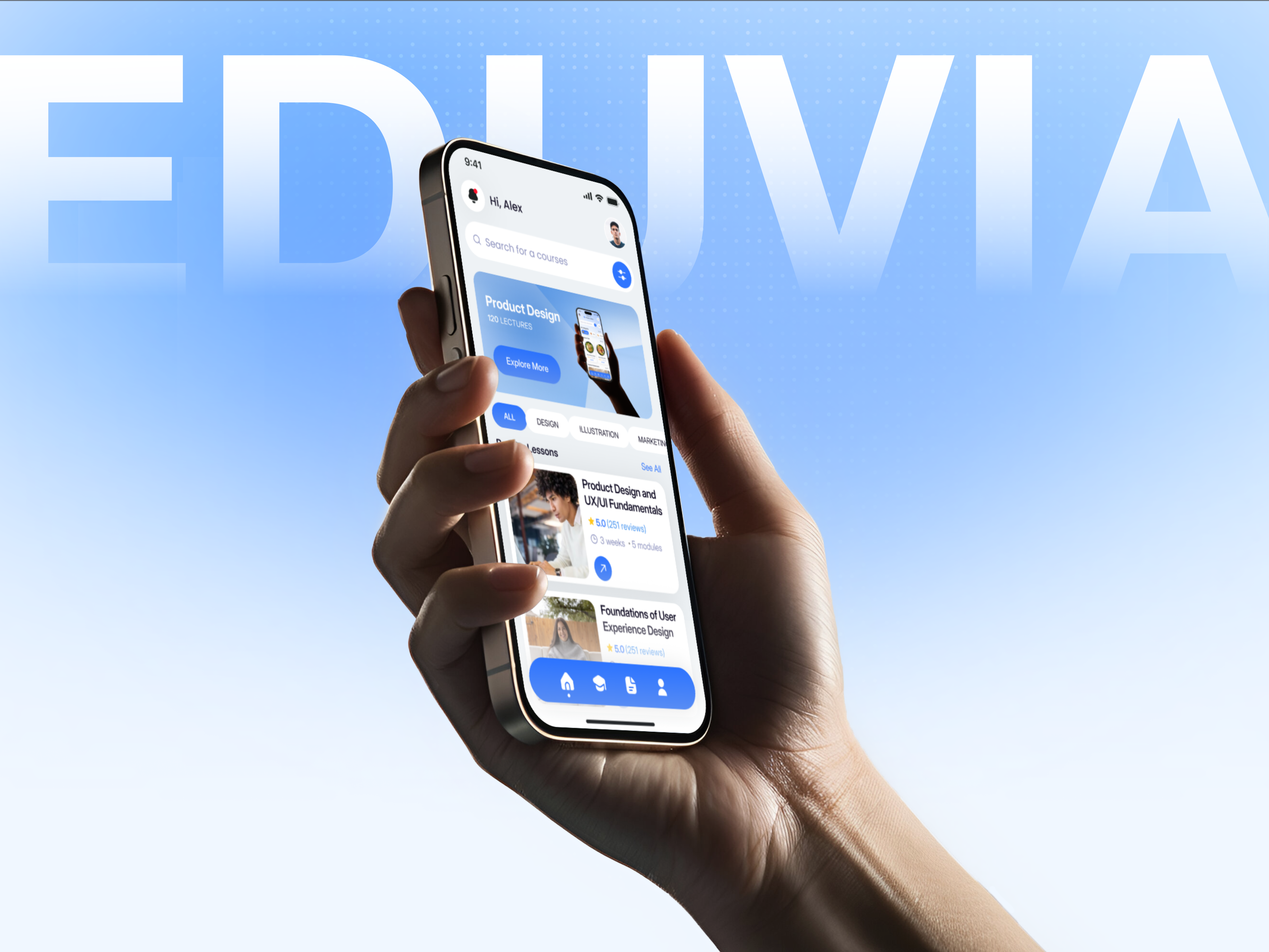 Eduvia — E-learning Mobile App app best app design best ui course design e learning e learning app education app ios app learning mobile mobile app mobile ui mobile ux modern app ui online course online course app online learning ui ux
