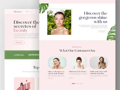 Glorious Beauty – Modern E-Commerce Experience beauty website clean ui digital storefront ecommerce design elegant ui fasion ui luxary ecommerce minimal design netrosystems product showcase skincare trending web ui ui design uiux web design website ui wellness