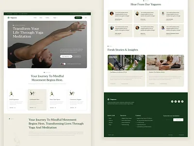 Yoga Class & Meditation Landing app branding design graphic design illustration logo typography ui ux vector