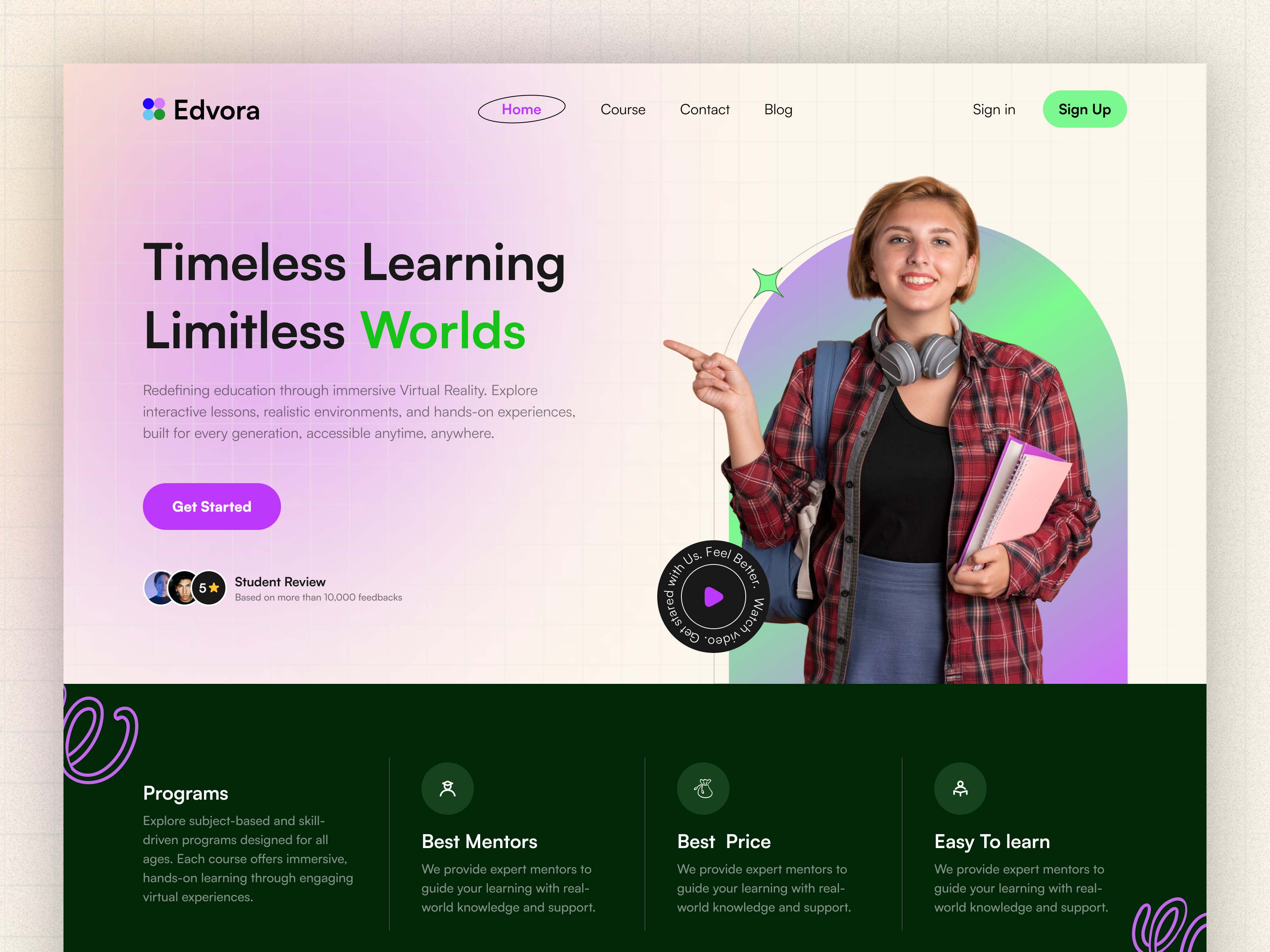 Online Education Website children edtech education education website home page kids landing page learning mobile app online online course school study teacher ui ui design ux ux design web website