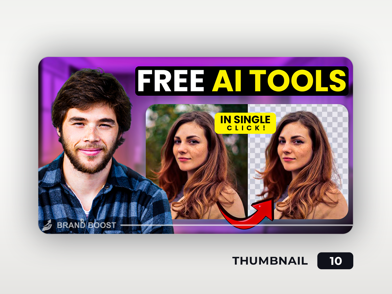 Free AI Tools Resource - YouTube Thumbnail Design graphic design