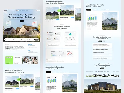 AI Real Estate Platform UIUX Design design landing page real estate redesign uiux web web design website