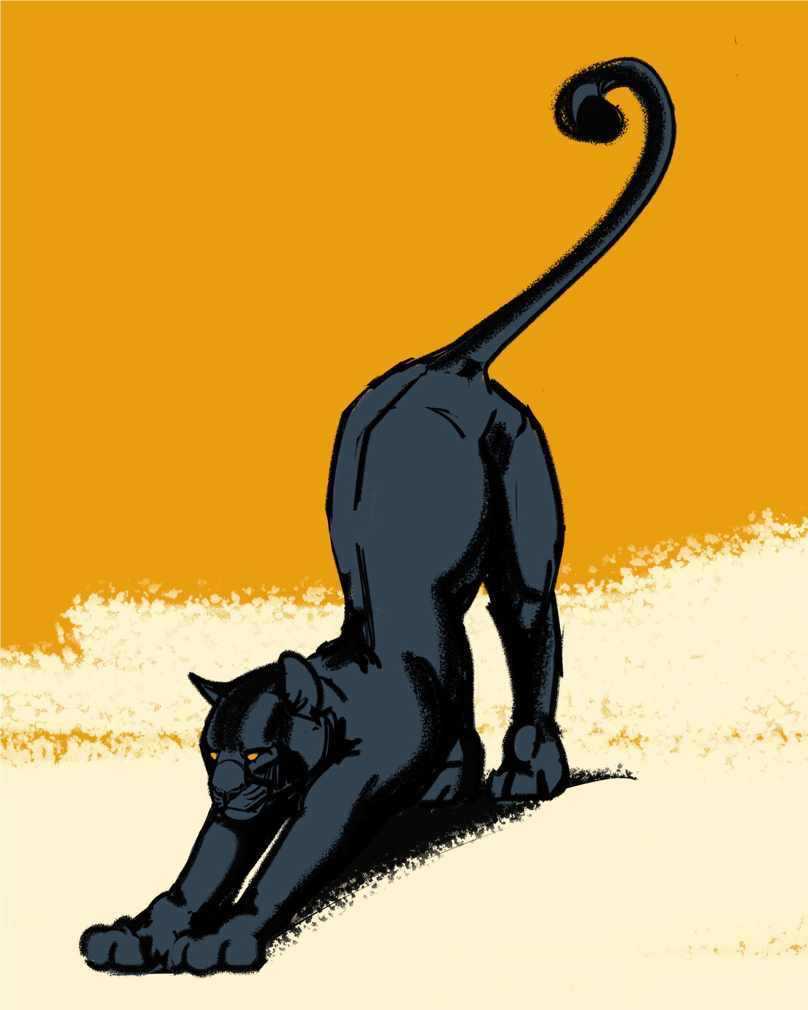 Stretching animal cat illustration illustrator