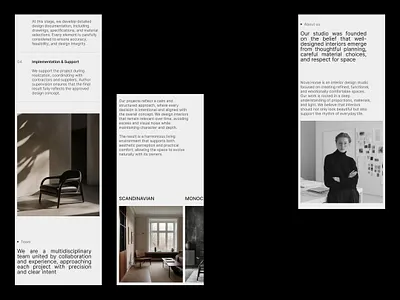 Minimal Mobile Web Design | Interior Design Studio | UX UI editorial figma interior interior design landing page mobile mobile design tilda tilda publishing ui web design website