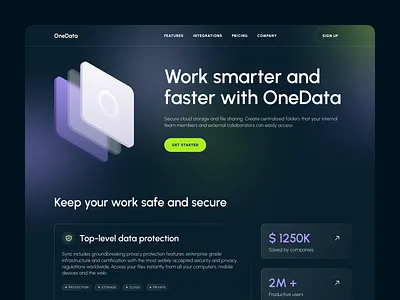 SaaS Landing Page design interface landing product sass service tech ui ux web website