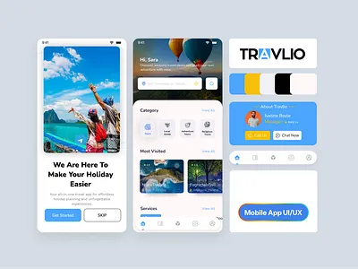 Travel & Hotel Booking Mobile App – UI/UX Design booking app design systems mobile app mobile app designs modern ui tour booking tour booking app designs travel app travel app ui ux travel mobile app designs ui ui kit ui ux designs ux