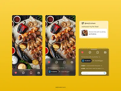 Social Media Post - Close People dailyui design media social mobile app posting ui ux