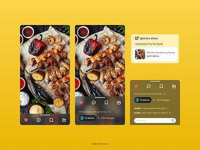 Social Media Post - Close People dailyui design media social mobile app posting ui ux