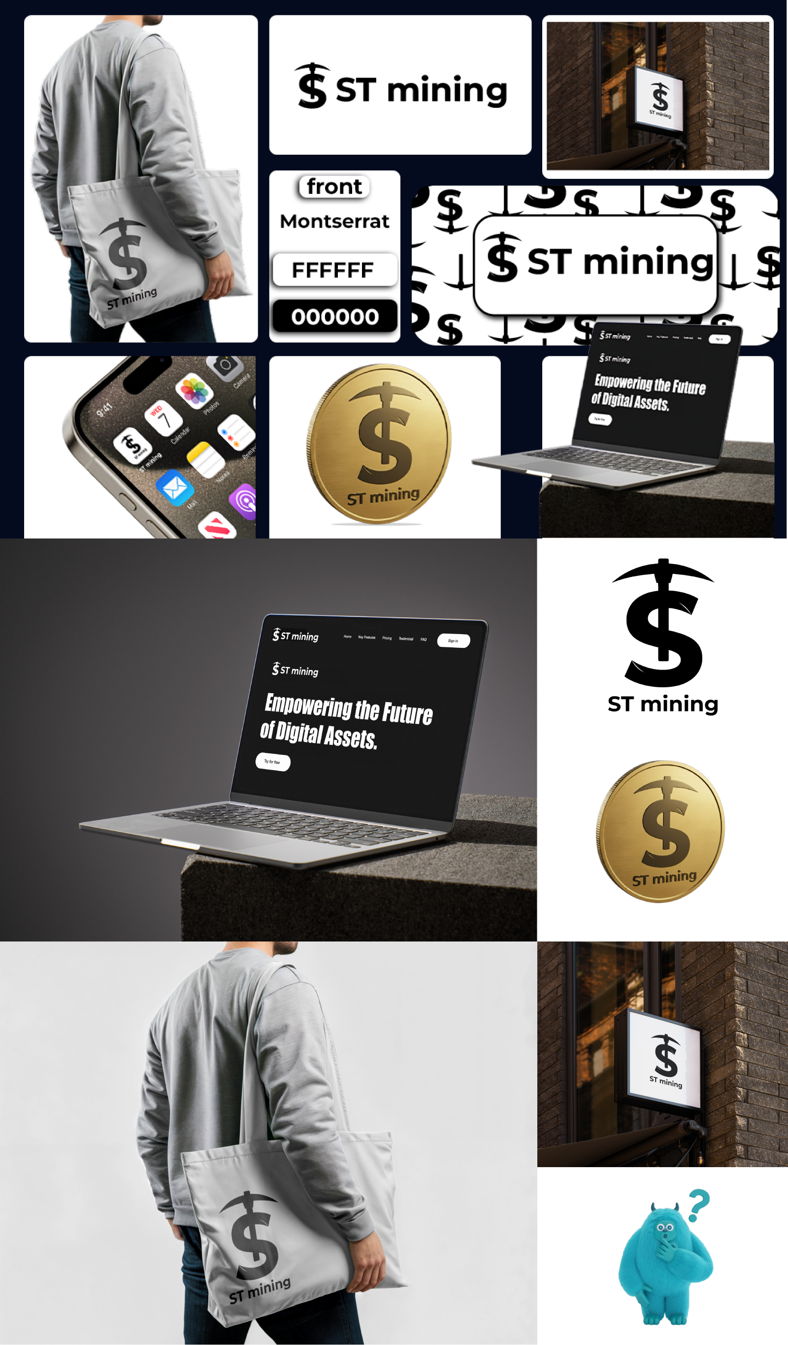 ST Mining Logo Design branding graphic design identity logo logo design minimal modern